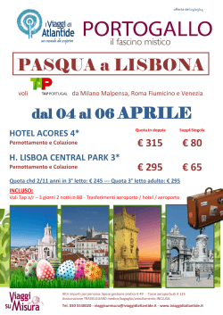 PASQUA a LISBONA - LaTerra In Tour