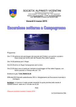 Notturna a Campogrosso - Società Alpinisti Vicentini