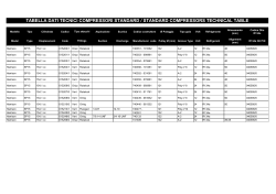 tabella dati tecnici compressori standard / standard compressors
