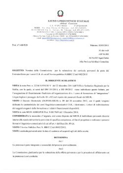 clil_nomina commissione - Liceo Linguistico Ninni Cassarà di
