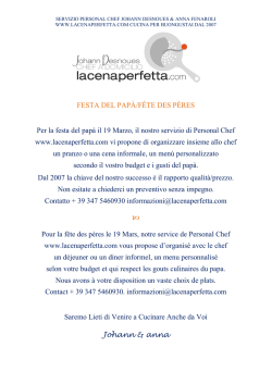 FESTA DEL PAP&Agrave;/F&Ecirc;TE DES P&Egrave;RES Per la festa del pap&agrave; il 19