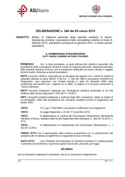 Deliberazione n. 246 del 5 marzo 2015 [file]