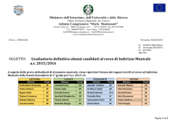 Graduatorie Definitive Indirizzo Musicale