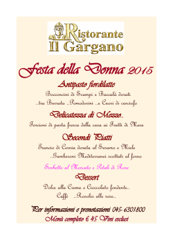 Festa della Donna 2015 - ristorante il Gargano
