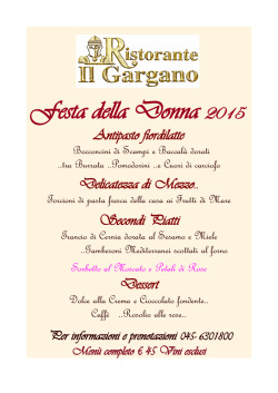 Festa della Donna 2015 - ristorante il Gargano