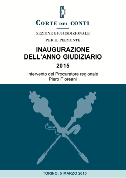 inaugurazione dell`anno giudiziario 2015