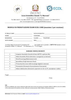 ECDL Modulo Prenotazioni Esami