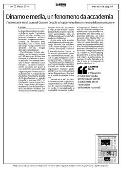 Dinamo e media, un fenomeno da accademia