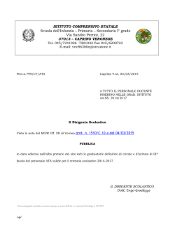 ISTITUTO COMPRENSIVO STATALE Scuola dell`Infanzia &ndash; Primaria