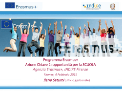 Programma Erasmus+ Azione Chiave 2: opportunità per la SCUOLA