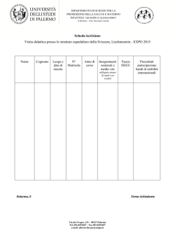 domanda di partecipazione visita didattica