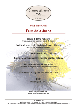 Festa della donna - Cascina Montina Home