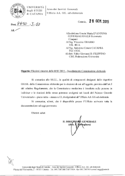 Nota di insediamento della Commisione elettorale