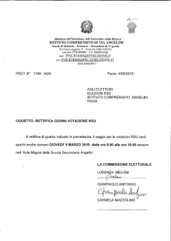 rettifica giorni rsu - Istituto Comprensivo Statale di via ANGELINI