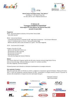 Allegato programma - Istituto Tecnico Industriale Statale "Vito Volterra"