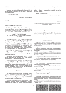 Il presente decreto &egrave; pubblicato nella Gazzetta Ufficiale