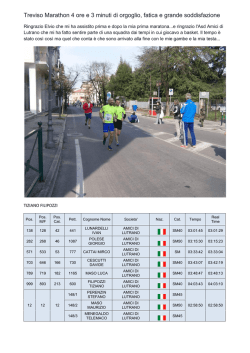 Domenica 01.03.2015 grande prestazione dei nostri atleti alla 12.a