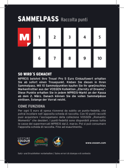 SAMMELPASS Raccolta punti