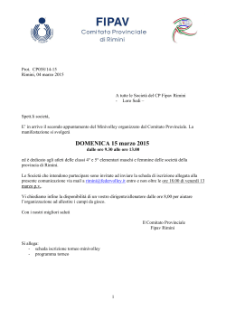 Regolamento - FIPAV Comitato Provinciale di Rimini