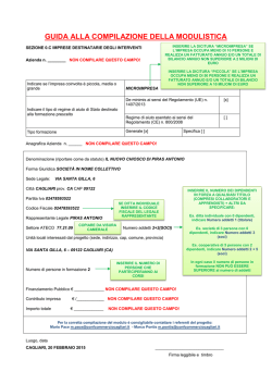 guida alla compilazione della modulistica