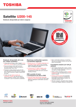 Ecco a voi il TOSHIBA SATELLITE U200-145