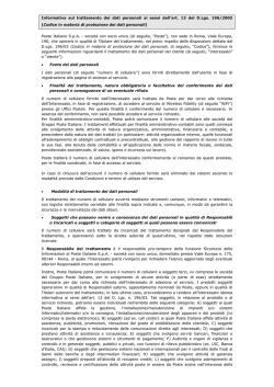 Informativa sulla privacy