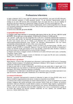 I numeri degli infermieri in Italia