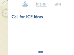 Call for ICE Ideas