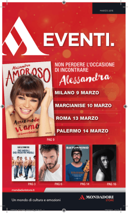 Gli eventi del mese Scarica il PDF con date, luoghi e orari degli