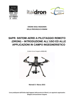 droni - Associazione CONGENIA