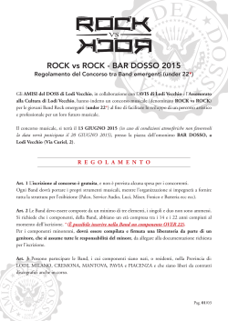 ROCK vs ROCK - BAR DOSSO 2015