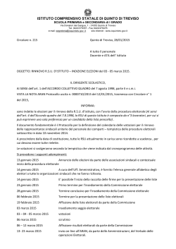 215 280115 rinnovo RSU indizione elezioni del 3_5 marzo 2015