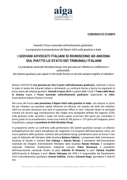 i giovani avvocati italiani si riuniscono ad ancona sul piatto lo stato