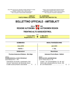 Beiblatt Nr. 3 - Regione Autonoma Trentino Alto Adige