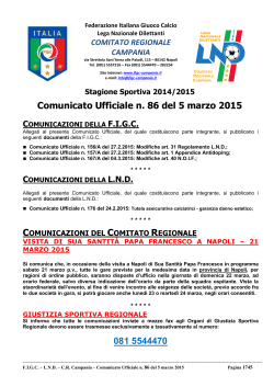 cu 86 2014-2015 - Comitato Regionale Campania