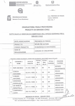 graduatoria provvisoria