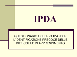 IPDA - Inizio