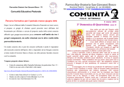 domenica 8 marzo 2015