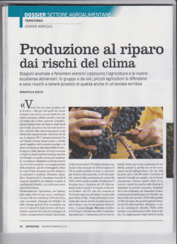 Dossier Settore Agroalimentare