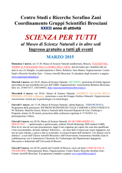 Calendario attività - Unione Astrofili Bresciani