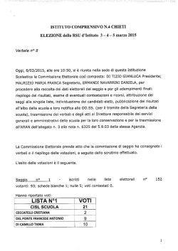 Istituto Comprensivo n_4 Chieti _ Verbale spoglio elezioni rsu 2015