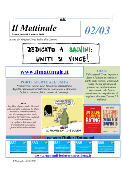 2 marzo 2015 - Il Mattinale