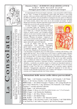 Il Bollettino di questa settimana