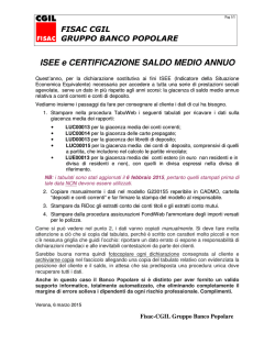 ISEE e CERTIFICAZIONE SALDO MEDIO ANNUO