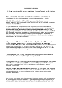 il comunicato stampa