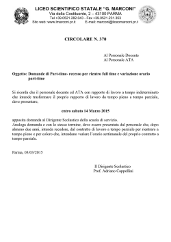 Domande di part-time, recesso per rientro full