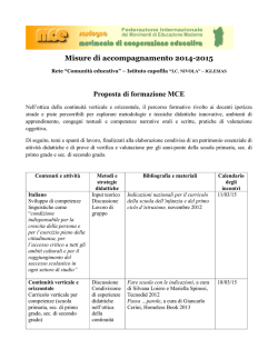 programma formazione Indicazioni nazionali