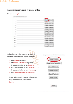 Inserimento preferenze - Gilda degli Insegnanti di Bari