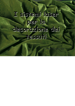I sistemi laser per la decorazione dei tessuti - Ot