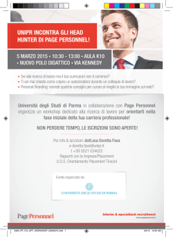 unipr incontra gli head hunter di page personnel!